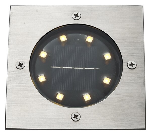Set de 6 spoturi de sol din aluminiu pătrate, inclusiv LED IP65 Solar - Terry