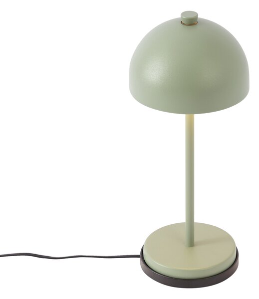 Lampă de masă verde, cu LED inclus, IP54, reîncărcabilă, cu stație de încărcare - Squirrel