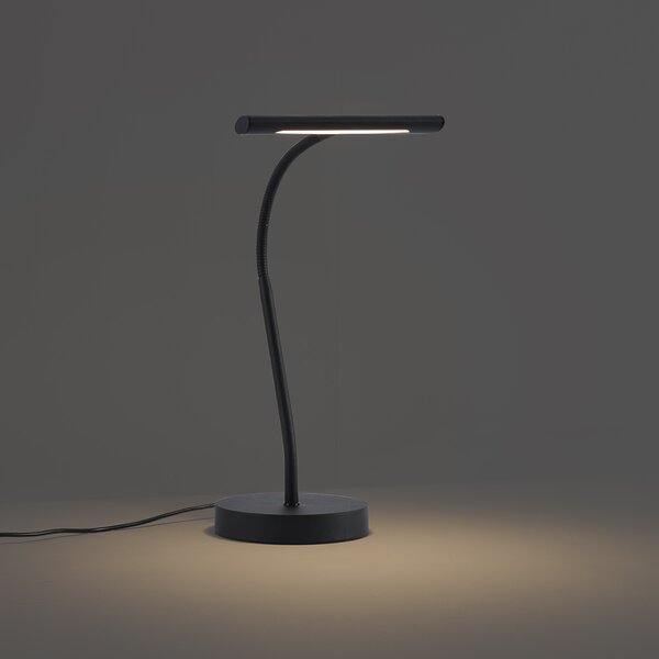Lampă de masă Art Deco neagră incl. LED - Tableau