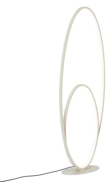 Lampă de podea de design bej, incl. LED, cu dimmer în 3 trepte - Boomerang