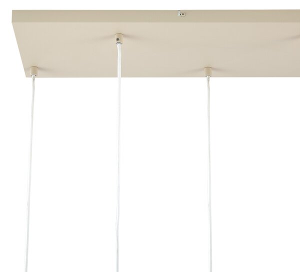 Lampă suspendată Art Deco bej cu sticlă albă cu 8 lumini - Sandra