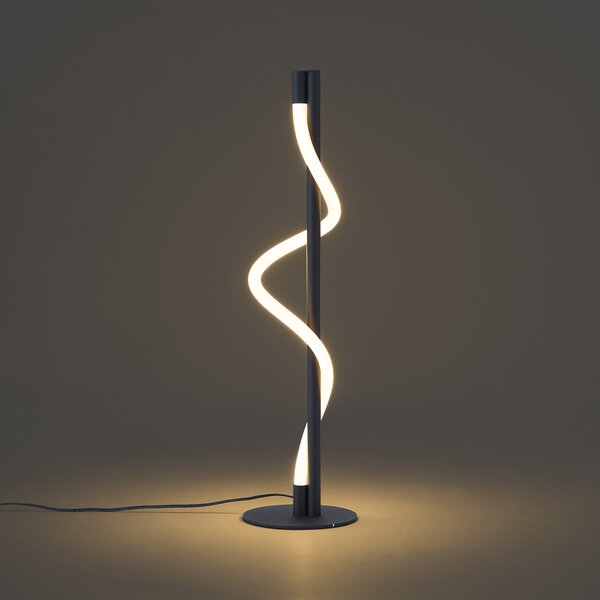 Lampă de masă modernă neagră cu LED inclus, cu 3 trepte de intensitate luminoasă - Twirl