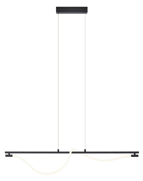 Lampă suspendată modernă neagră cu LED, cu 3 trepte de intensitate luminoasă - Twirl