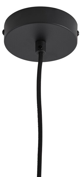 Lampă suspendată de design neagră cu sticlă curcubeu 20cm - Mallon
