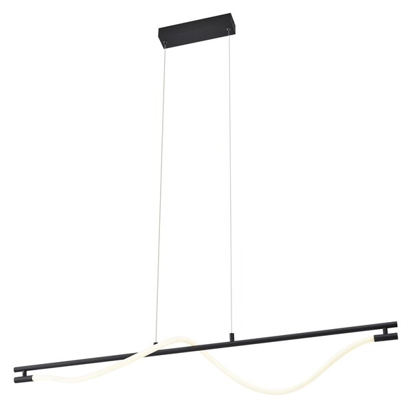 Lampă suspendată modernă neagră cu LED, cu 3 trepte de intensitate luminoasă - Twirl