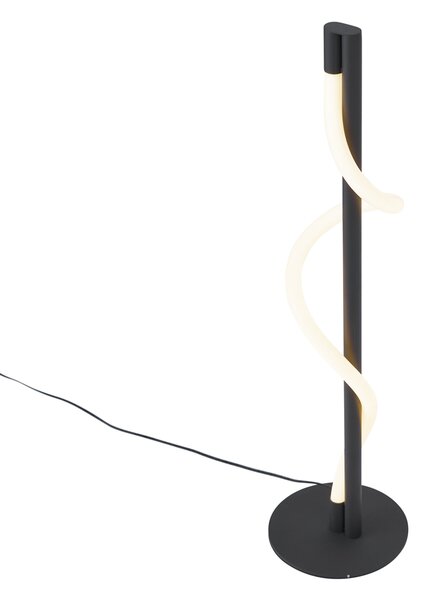 Lampă de masă modernă neagră cu LED inclus, cu 3 trepte de intensitate luminoasă - Twirl