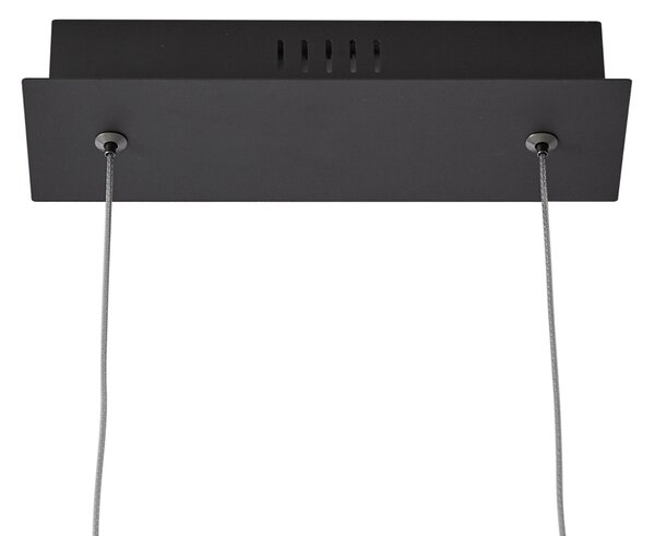 Lampă suspendată de design neagră 110cm incl. LED cu 3 trepte de intensitate luminoasă - Wokkel