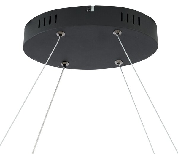 Lampă suspendată scandinavă neagră 110cm incl. LED cu 3 trepte de intensitate luminoasă - Circuit