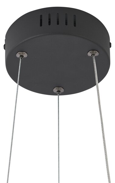 Lampă suspendată modernă neagră 50 cm, incl. LED cu 3 trepte de intensitate luminoasă - Organici
