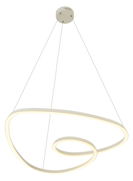 Lampa suspendată scandinavă bej 72cm incl. LED cu 3 trepte de intensitate luminoasă - Circuit