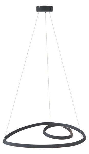 Lampa suspendată scandinavă neagră 72cm incl. LED cu 3 trepte de intensitate luminoasă - Circuit