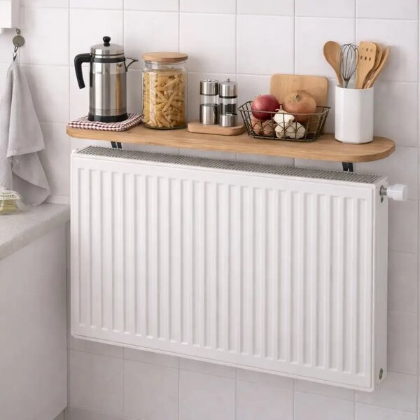 Raft perete, suport calorifer, nuc, Homs, 120x18 cm, L009
