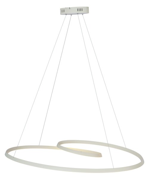 Lampă suspendată scandinavă bej 110cm incl. LED cu 3 trepte de intensitate luminoasă - Circuit
