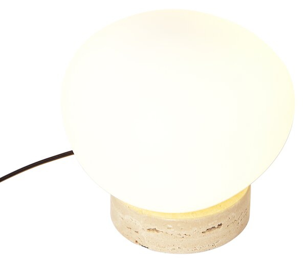 Lampă de masă Japandi bej cu sticlă opal - Sally
