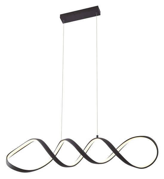 Lampa suspendată de design neagră 100cm cu LED inclus, reglabilă în 3 trepte - Wokkel