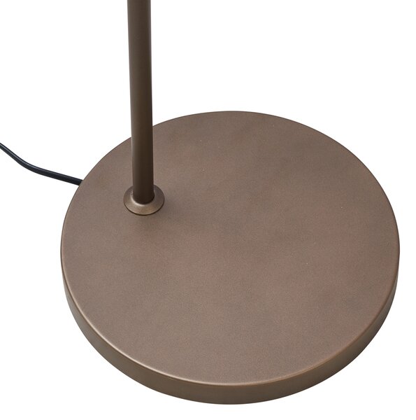 Lampă de podea Art Deco bronz închis cu sticlă ambră - Sandra