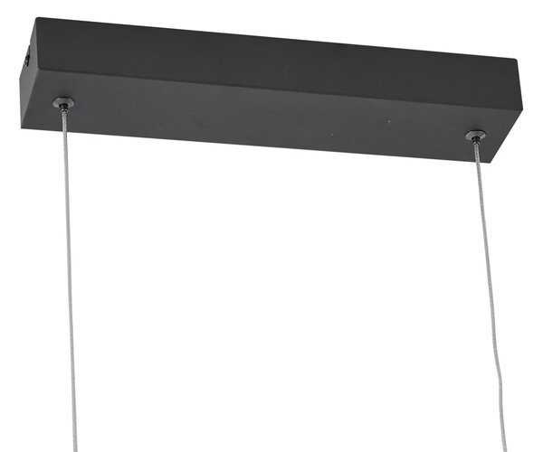 Lampa suspendată de design neagră 100cm cu LED inclus, reglabilă în 3 trepte - Wokkel