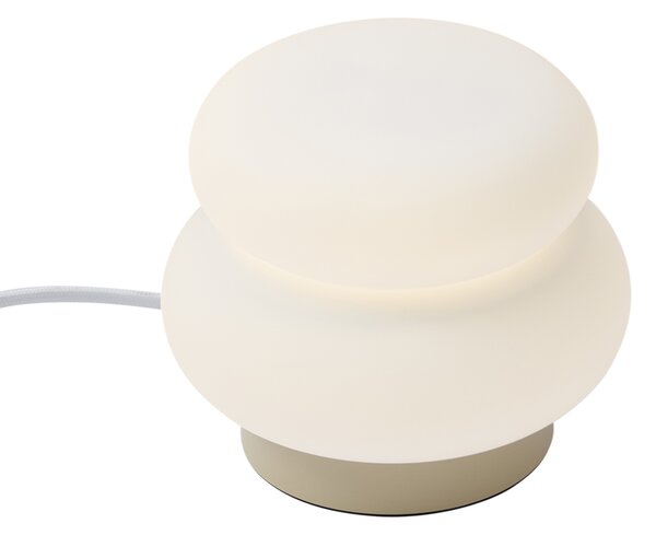 Lampă de masă Japandi bej cu sticlă opal 15cm - Kumo