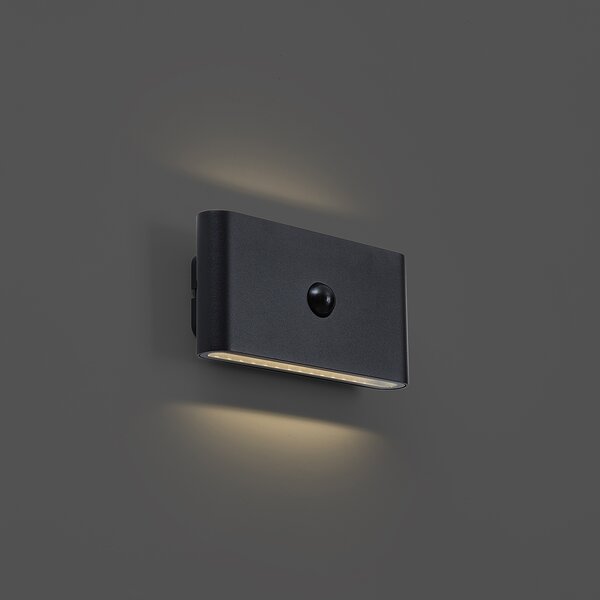 Lampă de perete neagră cu senzor de lux magnetic, cu LED reîncărcabil - Batt