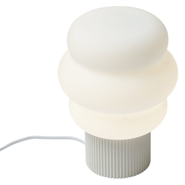 Lampă de masă Japandi bej cu sticlă opal 18cm - Kumo