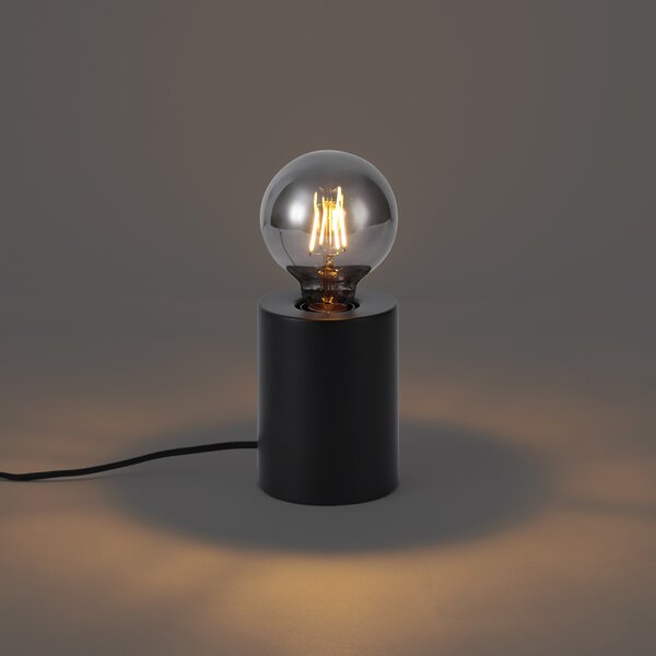 Lampă de masă modernă neagră 13cm - Cylinder