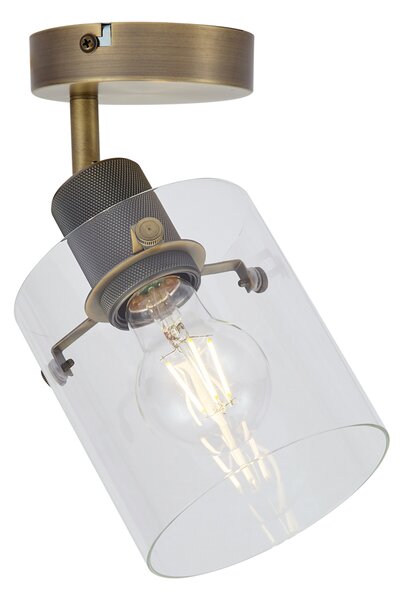 Spot de perete de design bronz cu sticlă transparentă - Domo