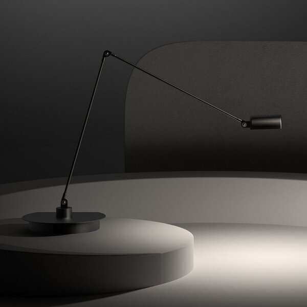 Lumina Daphine Cloe LED lampă de masă 3,000K, negru, Negru, Studiu / Birou, Metal, Modern