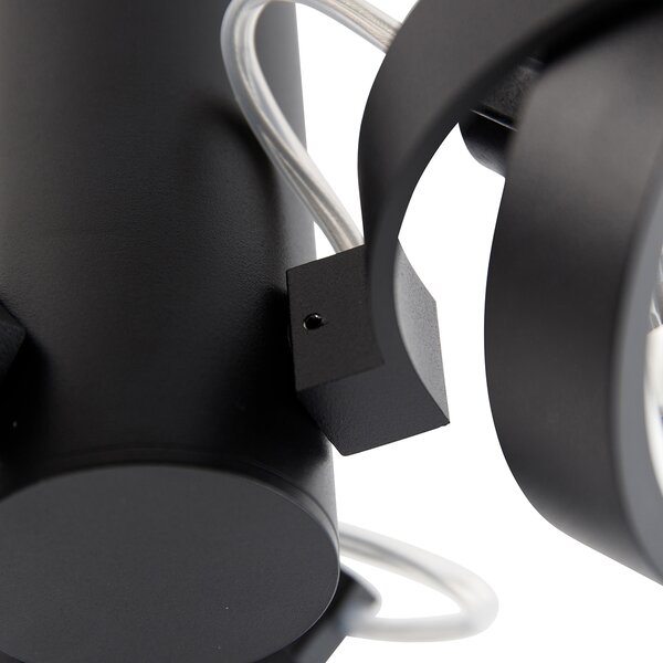 Spot modern negru reglabil cu 3 lumini - Goes