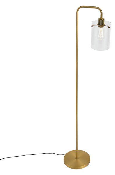 Lampă de podea de design bronz cu sticlă transparentă - Domo
