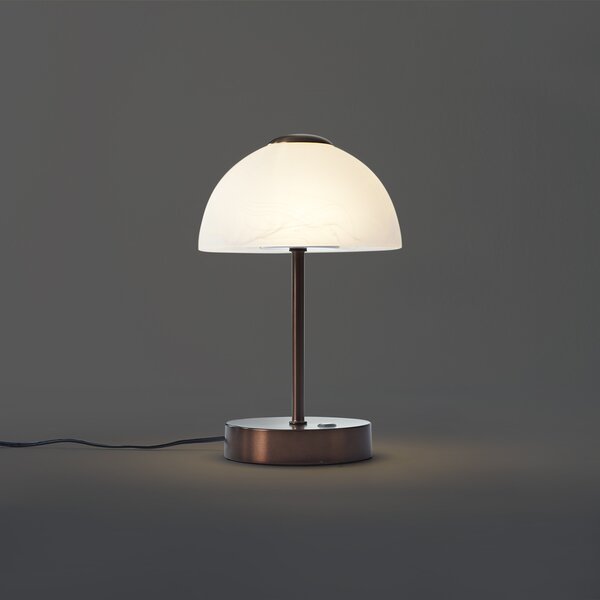 Lampă de masă de design bronz închis incl. LED cu dimmer - Joya