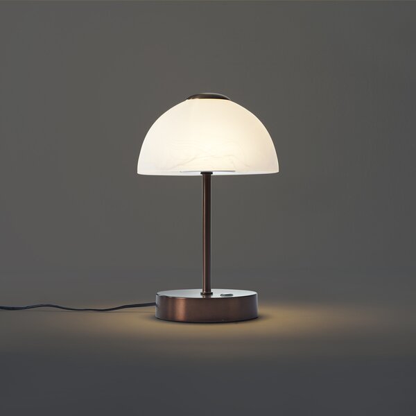 Lampă de masă de design bronz închis incl. LED cu dimmer - Joya
