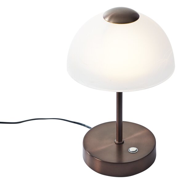 Lampă de masă de design bronz închis incl. LED cu dimmer - Joya