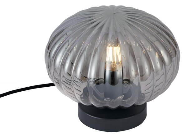 Lampă de masă de design neagră cu sticlă fumurie - Mochi