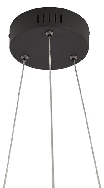 Lampă suspendată de design neagră rotundă cu dimmer în 3 trepte - Krisscross