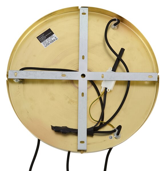 Lampă suspendată modernă aurie cu sticlă ambră cu 3 lumini - Traditional