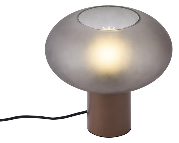 Lampă de masă de design bronz cu sticlă gri mat - Umbrella