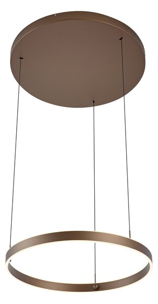 Lampă suspendată de design bronz închis cu dimmer în 3 trepte - Titmus