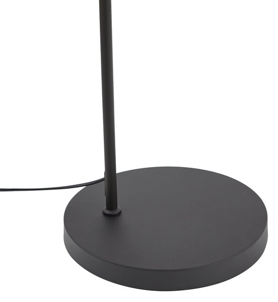 Lampă de podea modernă neagră cu masă rotundă - Ostrich