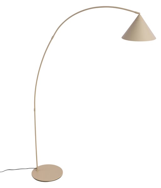 Lampă de podea retro bej cu interior alb - Triangolo