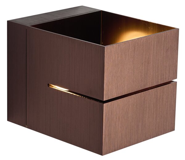 Lampă de perete modernă bronz închis incl. LED și dimmer tactil reîncărcabilă - Joris Groove