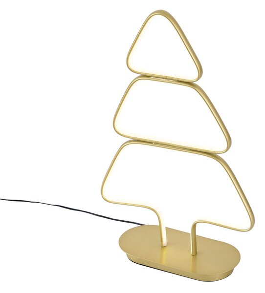 Lampă de masă de Crăciun, aurie, tip brad, cu LED inclus - Arbre