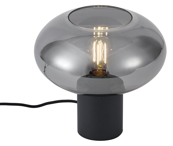 Lampă de masă de design neagră cu sticlă fumurie - Umbrella