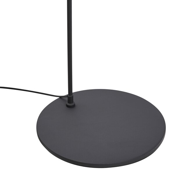 Lampă de podea retro neagră cu interior alb - Triangolo