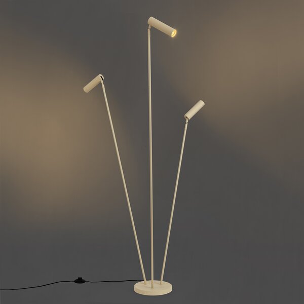 Lampă de podea modernă bej cu 3 lumini GU10 35mm - Thomas
