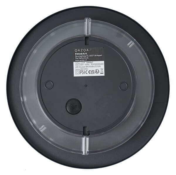 Lampă de perete pentru exterior neagră, cu LED inclus, IP54 - Soleil