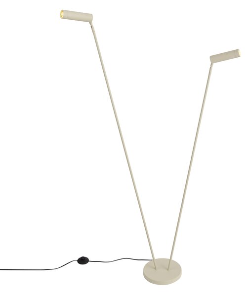Lampă de podea modernă bej cu 2 lumini GU10 35mm - Thomas