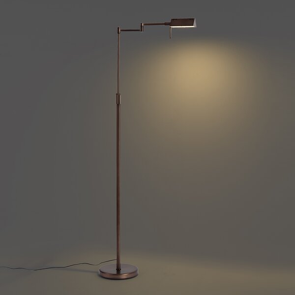 Lampă de podea de design bronz închis incl. LED cu variator tactil - Notia