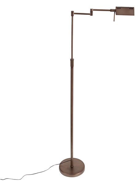 Lampă de podea de design bronz închis incl. LED cu variator tactil - Notia