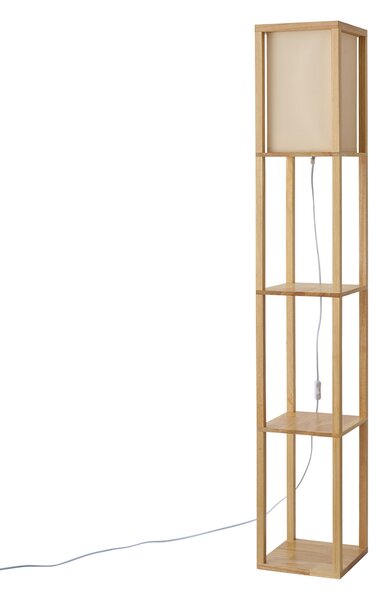 Lampă de podea modernă din lemn cu abajur bej - Stojan