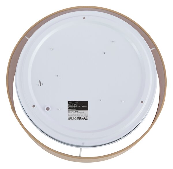 Plafonieră inteligentă bej 35cm incl. LED și telecomandă - Flat Drum